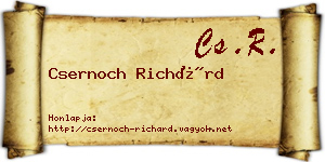 Csernoch Richárd névjegykártya