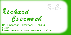 richard csernoch business card