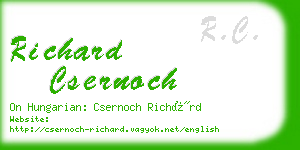 richard csernoch business card